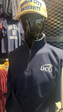 Load image into Gallery viewer, DCU Jumper Navy with grey logo and trim
